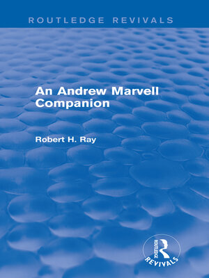 cover image of An Andrew Marvell Companion (Routledge Revivals)